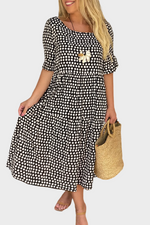 Short-Sleeve Midi Dress