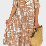 Short-Sleeve Midi Dress