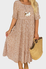 Short-Sleeve Midi Dress