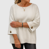 Cream Three-Quarter Sleeve Jumper