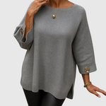 Cream Three-Quarter Sleeve Jumper