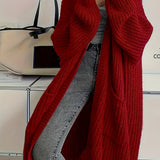 Long Cardigan with Pockets