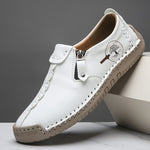 June | Stitched Slip-On Shoes with a Side Zip