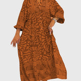 Maxi Dress with Elegant Print