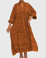 Maxi Dress with Elegant Print