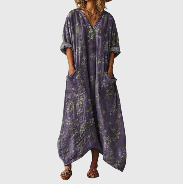 Colourful Print Maxi Dress
