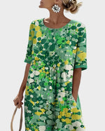 Elena | Light and Flowy Floral Midi Dress