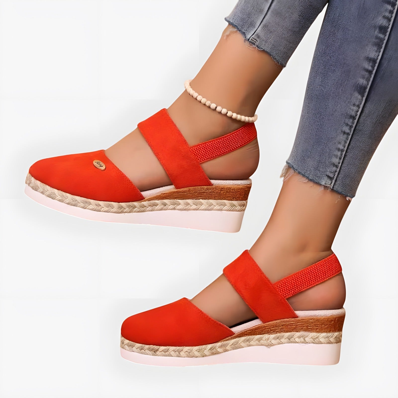 Calista | Women's Orthopaedic Comfort Sandals Orange, photo studio