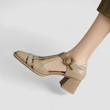 Orthopaedic T-Bar Block Heels