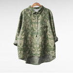 Elegant Summer Blouse in Dark Millefiori