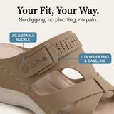 Clementine | Orthopaedic Wedge Sandals with Twin Straps
