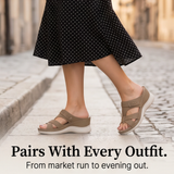 Clementine | Orthopaedic Wedge Sandals with Twin Straps