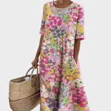 Elena | Light and Flowy Floral Midi Dress