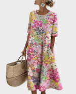 Elena | Light and Flowy Floral Midi Dress
