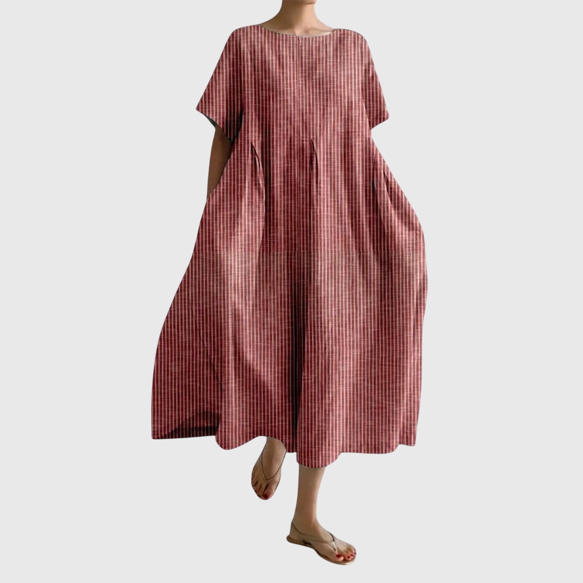 Casual Maxi Dress Red, studio photo