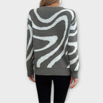 Grey Wave Pattern Jumper