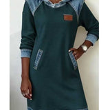 Irene | Hooded Denim Dress