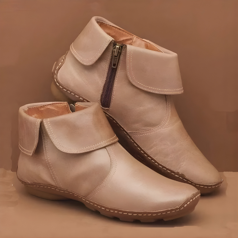 Fallon Premium Orthopedic Waterproof Boots Beige, photo studio