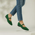 Fiona | Mary-Jane Flats with a Square Toe