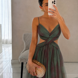 Elvira | Long Flowy Evening Dress