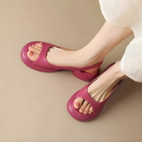 Mya | Peep-Toe Slingbacks with a Chunky Block Heel