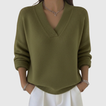 Pink V-Neck Jumper