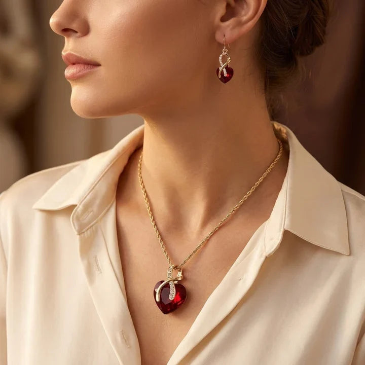 Sile | Ruby Twisted Heart Set