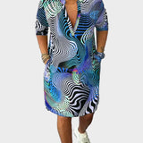 Mary | Colourful V-Neck Dress