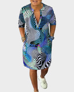 Mary | Colourful V-Neck Dress