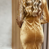 Minerva | Sparkly V-Neck Wrap Dress