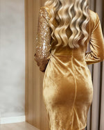 Minerva | Sparkly V-Neck Wrap Dress