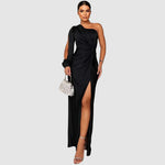 Meredith | Elegant One-Shoulder Maxi Dress