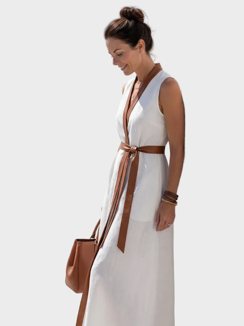 Lydia | Midi Dress with Contrast Detail