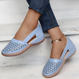 Viola | Perforated Slip-On Shoes with a Low Wedge