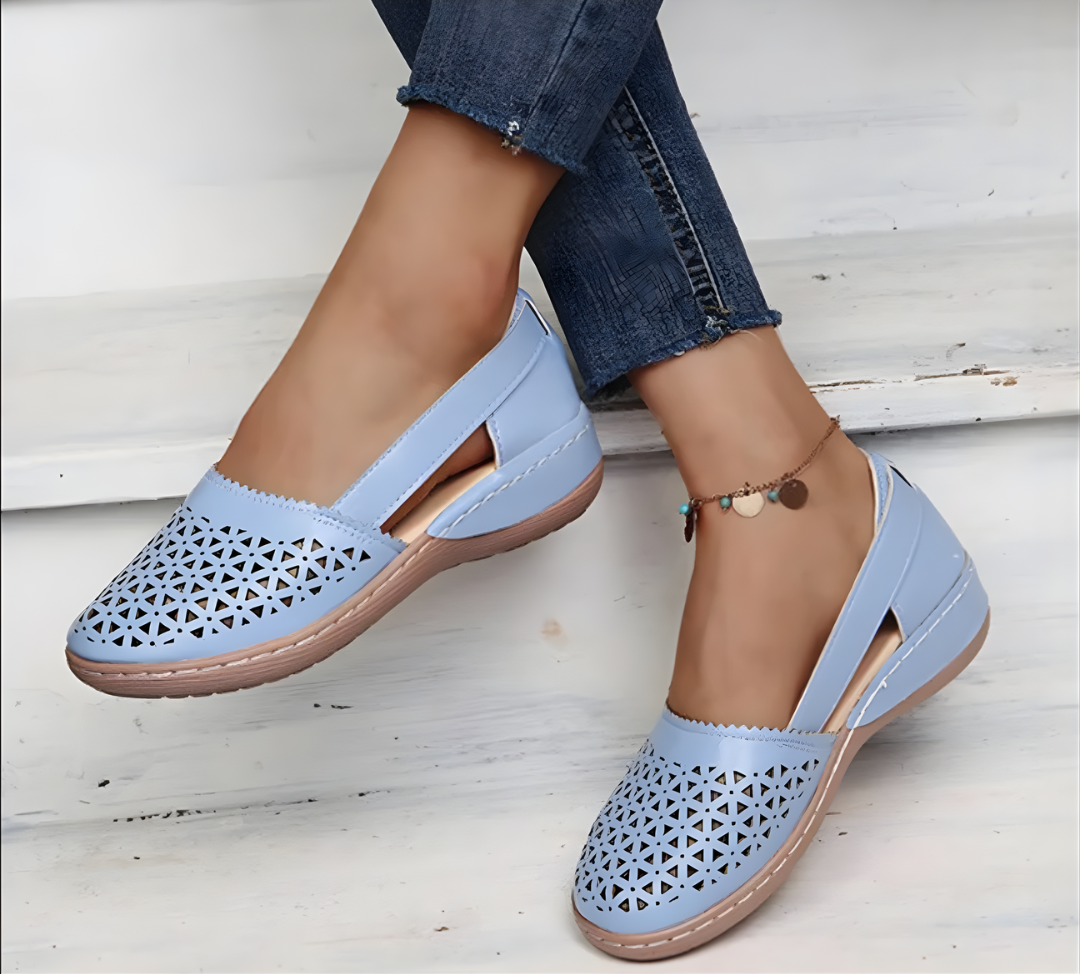 Viola Orthopedic Shoes Blue, photo studio