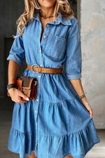 Relaxed Denim Midi Dress