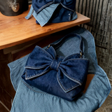 Retro Denim Bow Bag