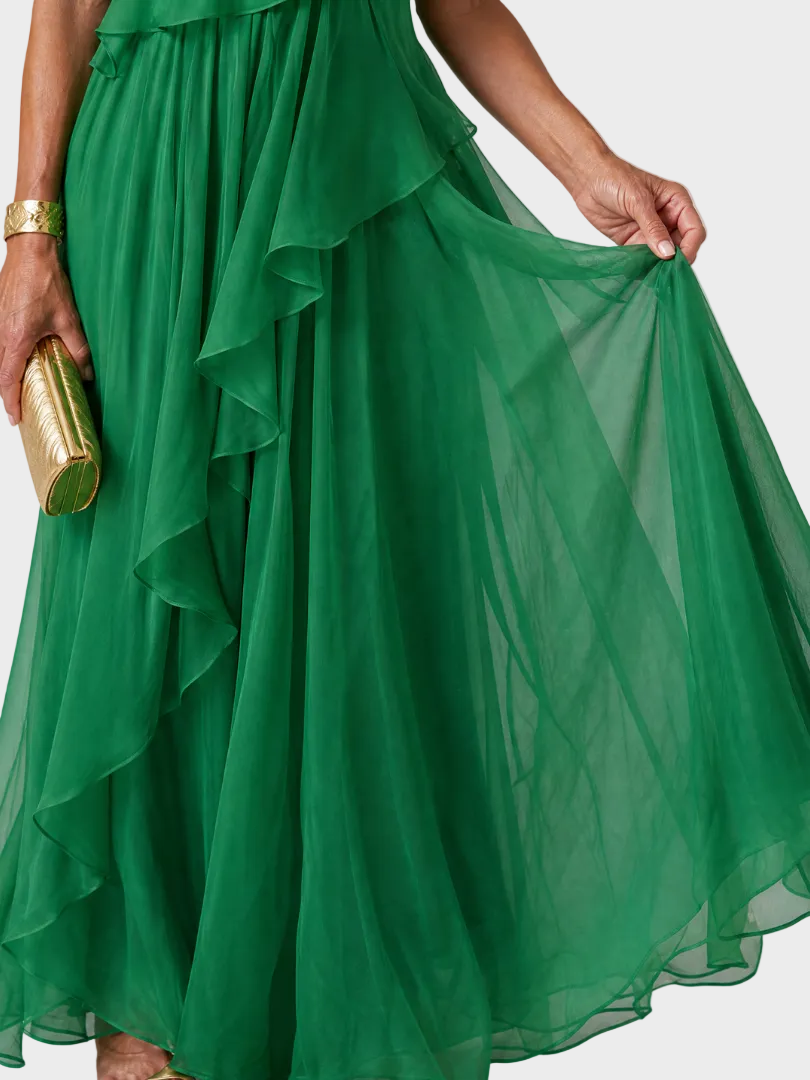 Talia | Maxi Dress with Cascading Ruffles