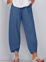 Kaeli | Wide Cropped Trousers with a Petal Hem