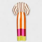 Kayla | Low-Neck Maxi Dress with Balloon Sleeves
