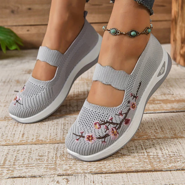 Leona Stylish Breathable Orthopaedic Shoes Grey, photo studio