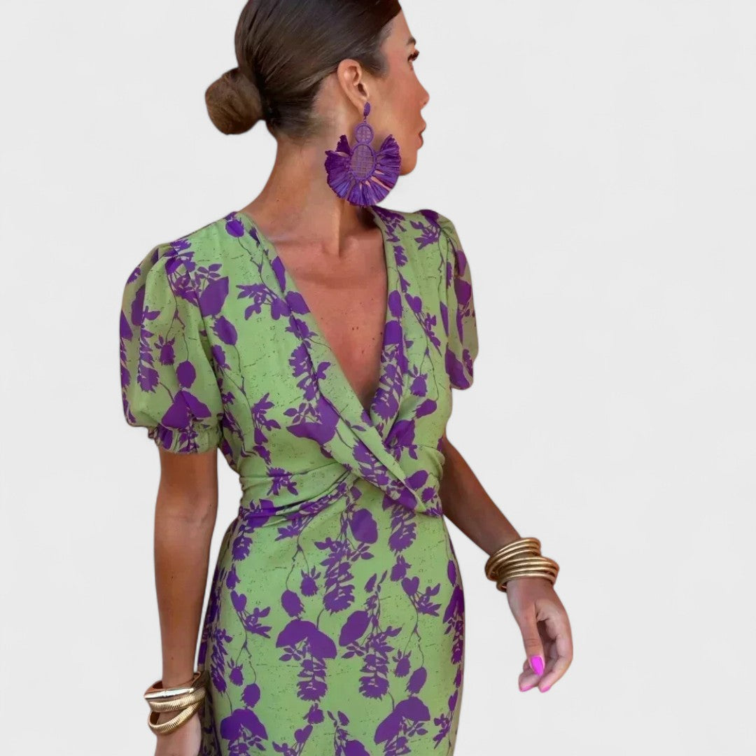 Verity | Floral Tie-Front Wrap Dress