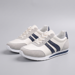 Luna | Retro Tie-Up Sneakers with Side Stripes