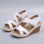 Fleur | Wedge Sandals with Cut-Out Straps