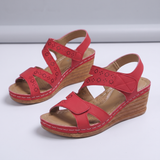 Fleur | Wedge Sandals with Cut-Out Straps