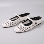 Kirkstone | Woven Mules with a Button Strap