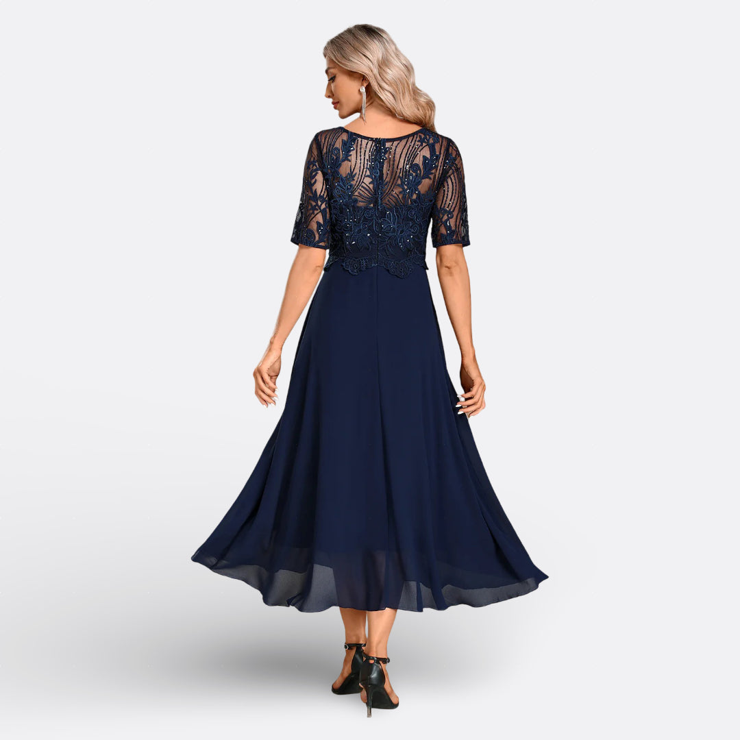 Mariana | Short-Sleeve Lace Dress