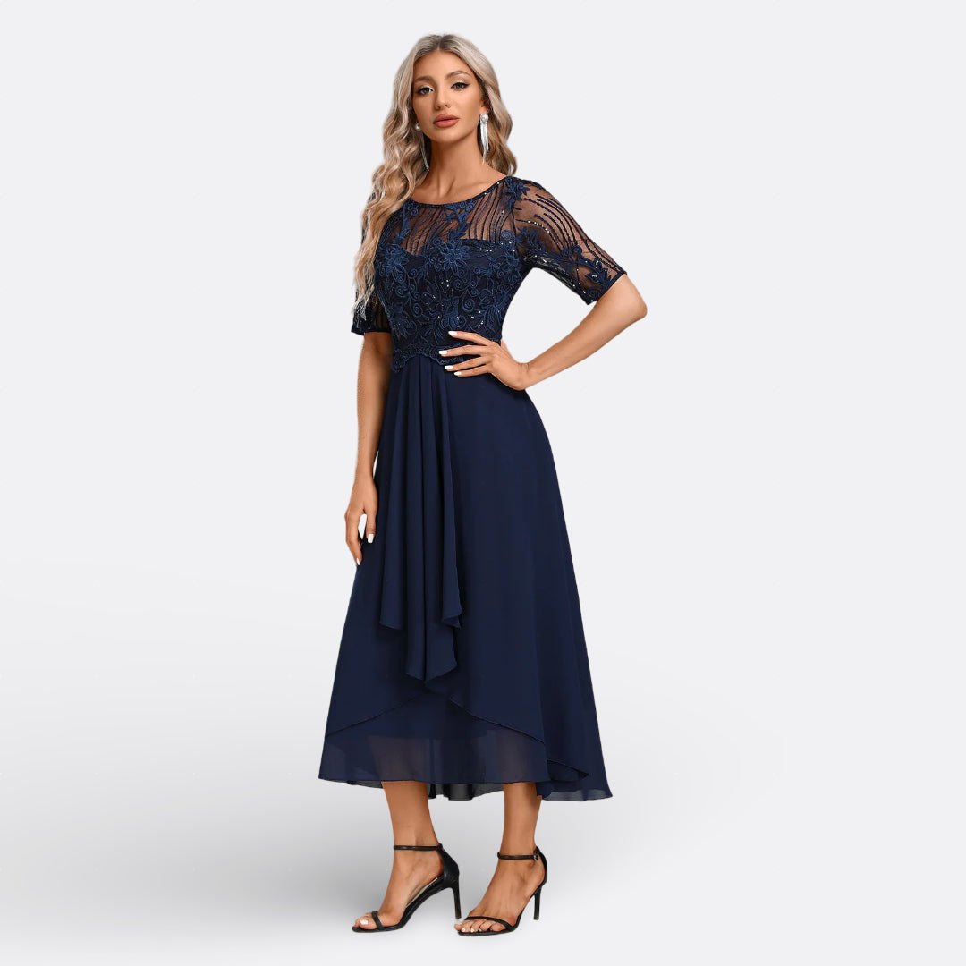 Mariana | Short-Sleeve Lace Dress
