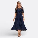 Mariana | Short-Sleeve Lace Dress