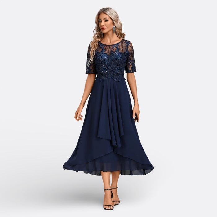 Mariana | Short-Sleeve Lace Dress